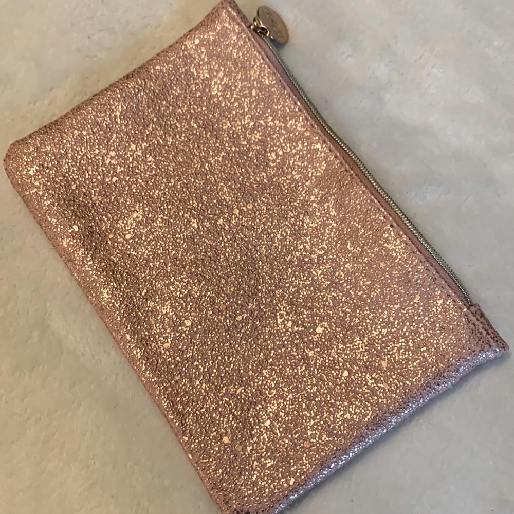 Rose gold metallic ipsy bag
